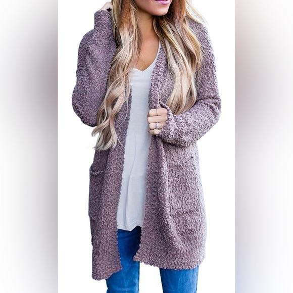 MEROKEETY Women's Long Sleeve Soft Chunky Knit Sweater - Picture 3 of 5